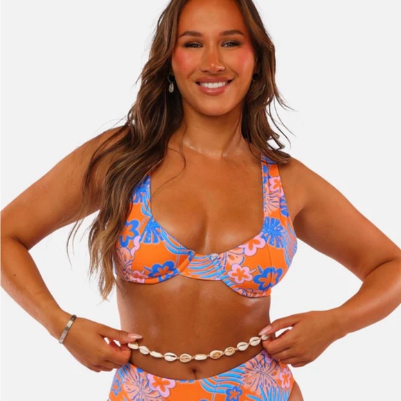 MOANA BIKINI BOTANICAL BREEZE SURF BRA TOP - 2XL - Picture 2 of 5